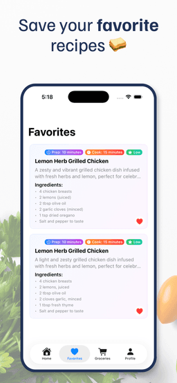 MoodCuisine App - Recipe Details