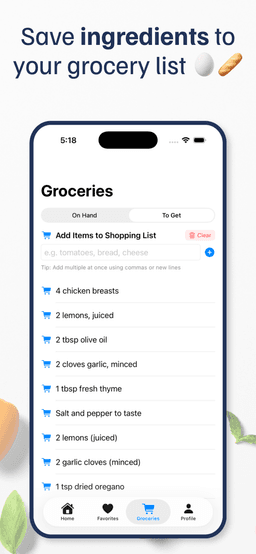 MoodCuisine App - Ingredient Matching